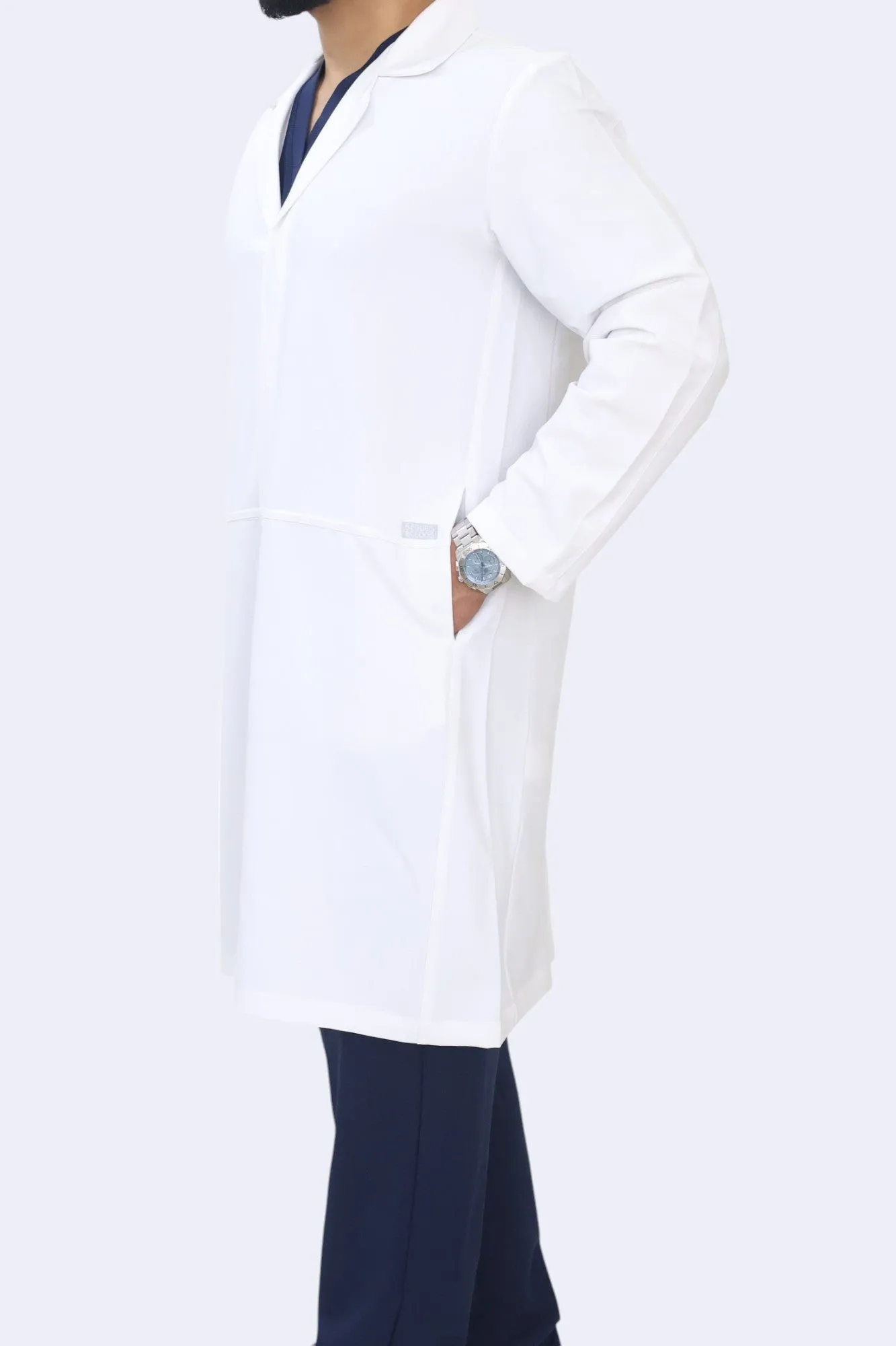 Adel Male Snap Button Labcoat