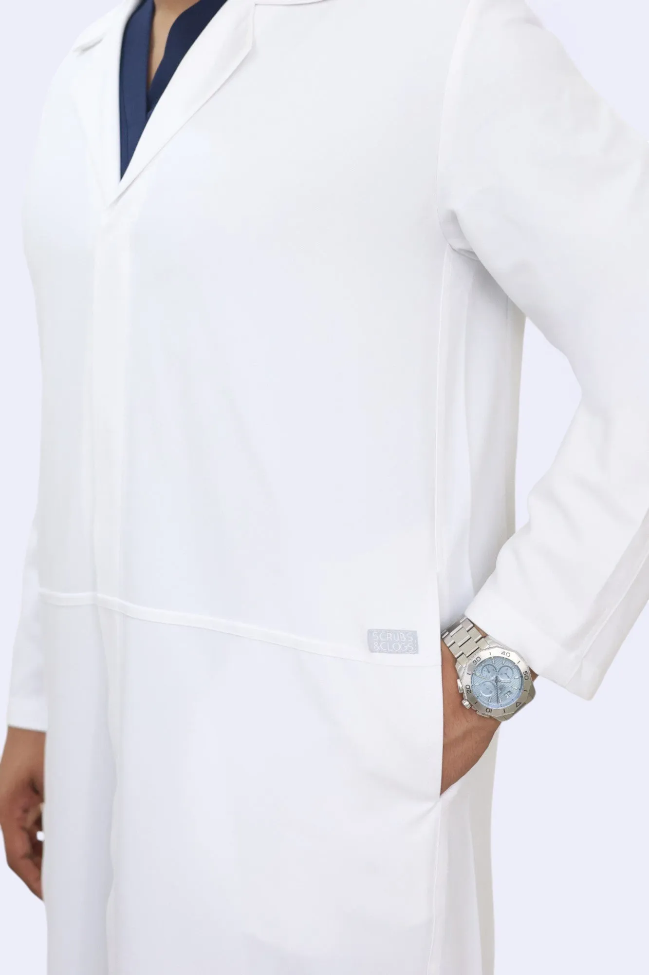 Adel Male Snap Button Labcoat