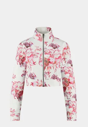 Ashluxe Female Printed Track Jacket Pink Flower Aop