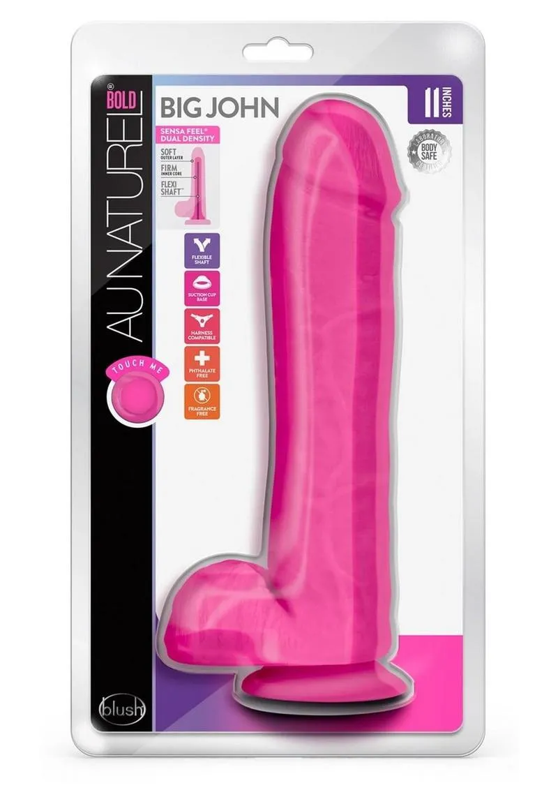 Au Naturel Bold Big John Dildo with Suction Cup and Balls