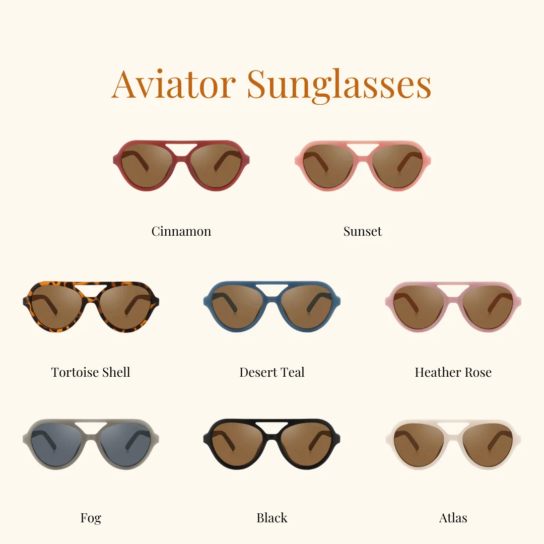 AVIATOR : SEMI-BENDABLE & POLARIZED SUNGLASSES | CINNAMON