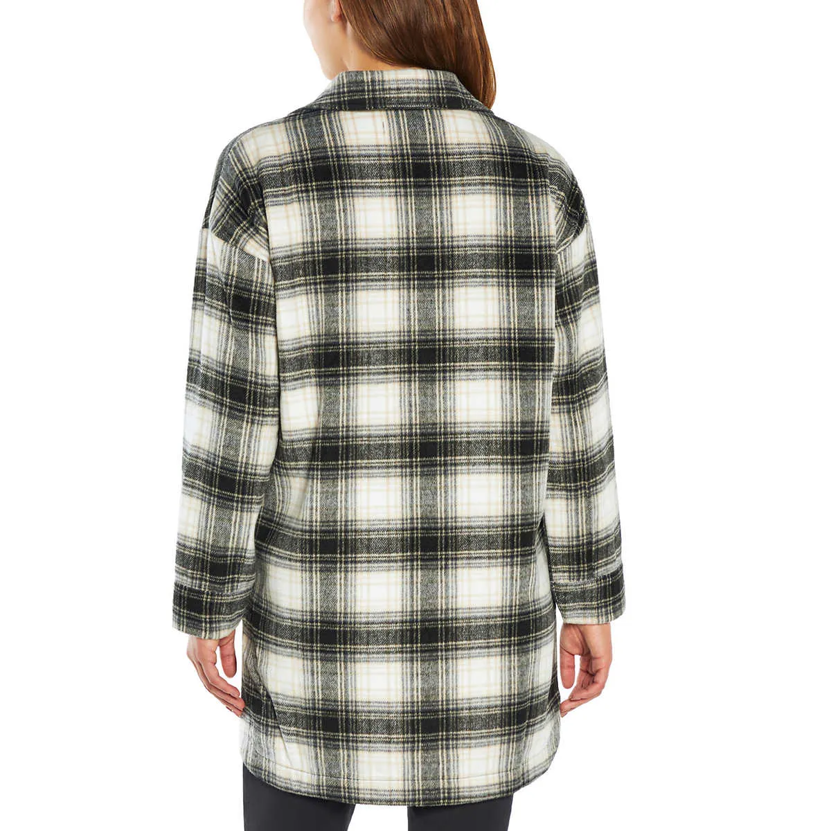 Banana Republic Women's Plaid Midweight Button-up Shirt Jacket