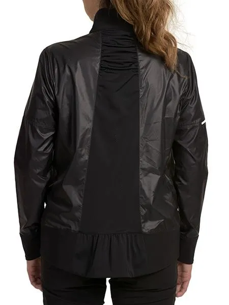 Black Shelby With White Zippers Bomber Jacket - FINAL SALE