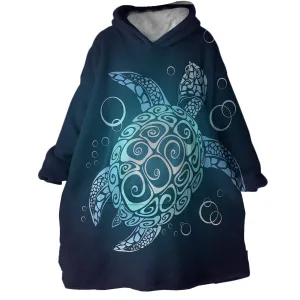 Black Turtle Twist Wearable Blanket Hoodie