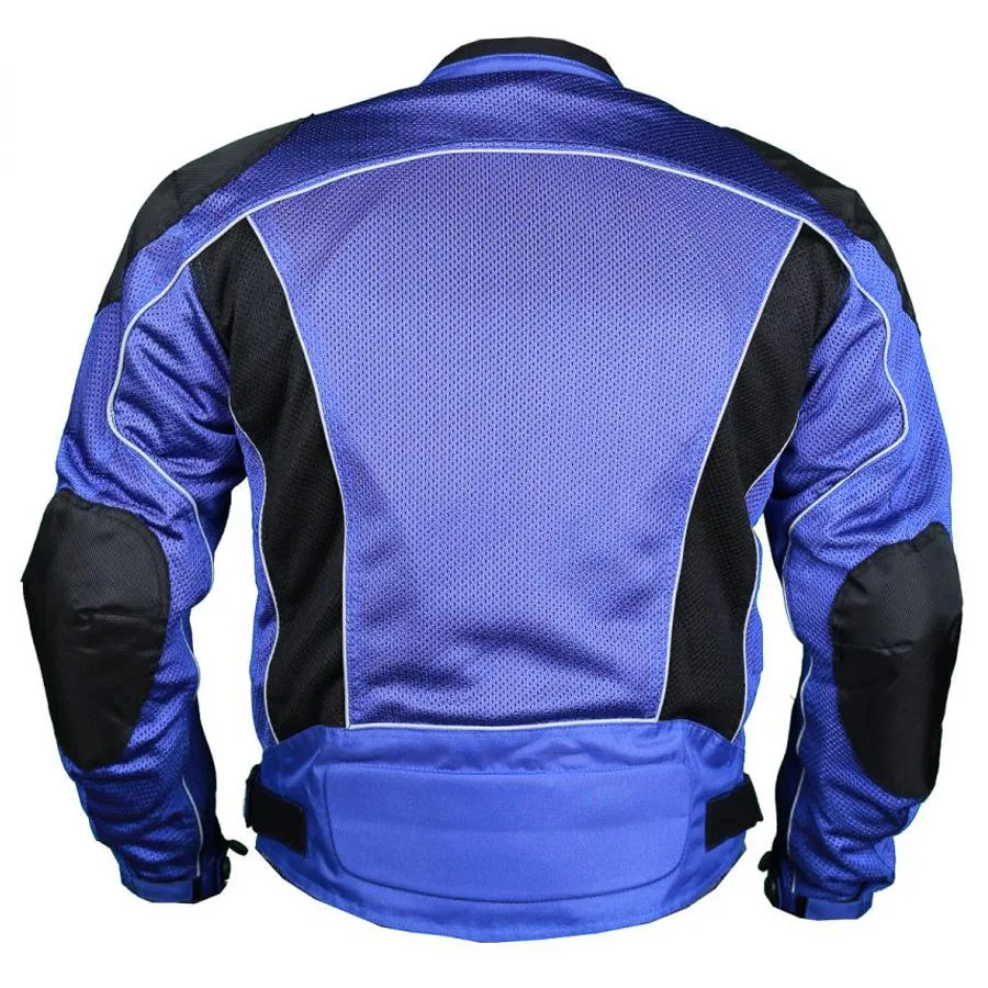 Blue Summer Joy Motorcycle Mesh Jacket