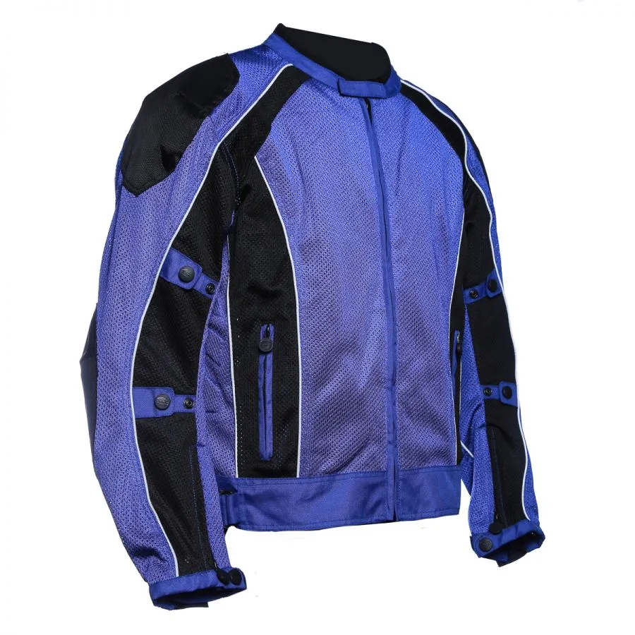 Blue Summer Joy Motorcycle Mesh Jacket