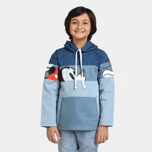 Boys Denim Jacket Character-Mid Blue