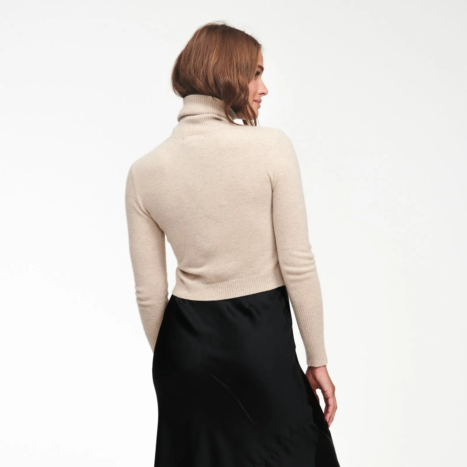 Cashmere Cropped Turtleneck