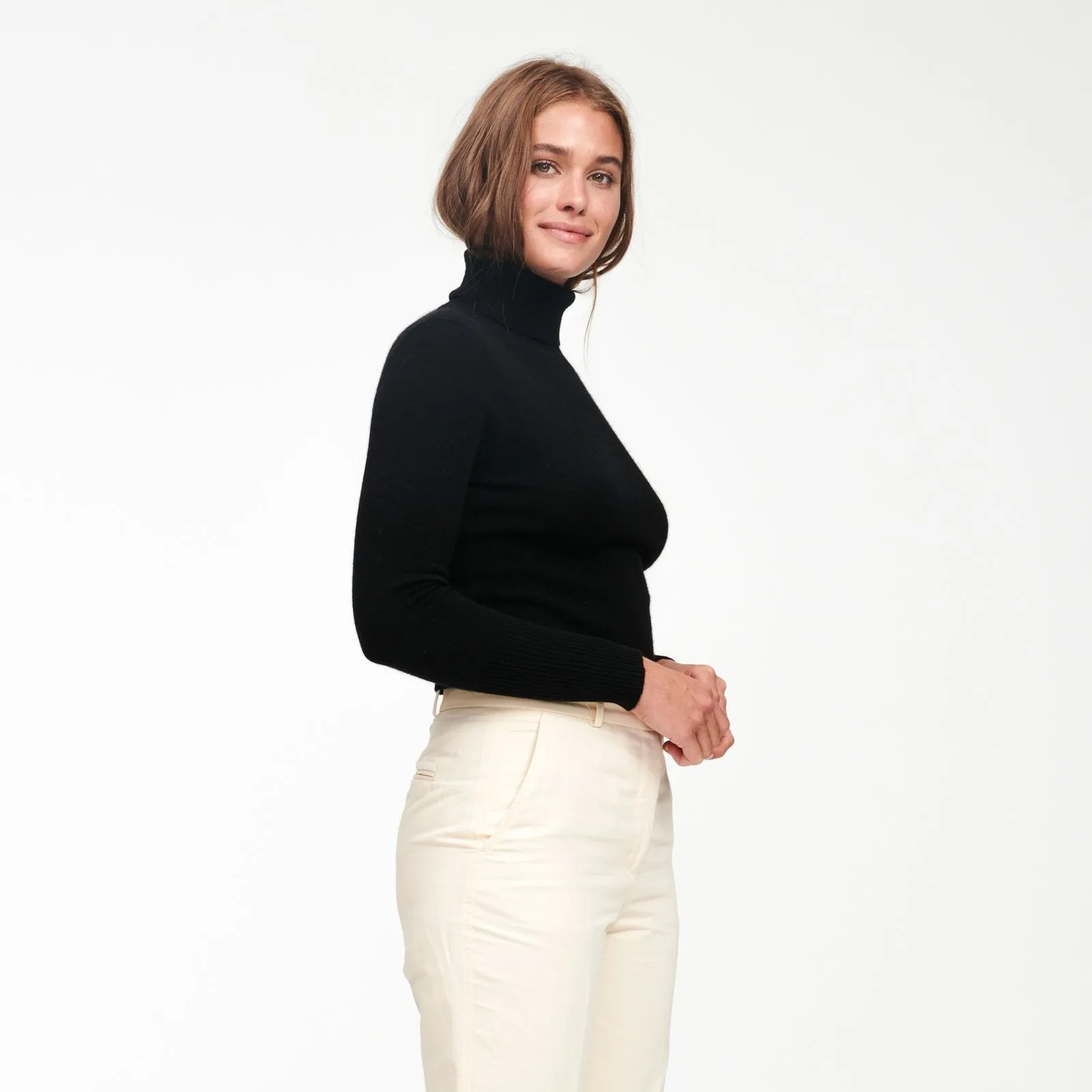 Cashmere Cropped Turtleneck