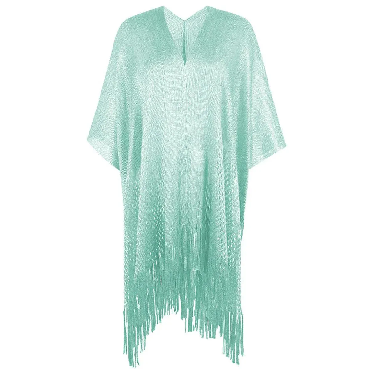 Chic & Stylish: Must-Have Kimono Fringe Cut Out Shawl for Summer