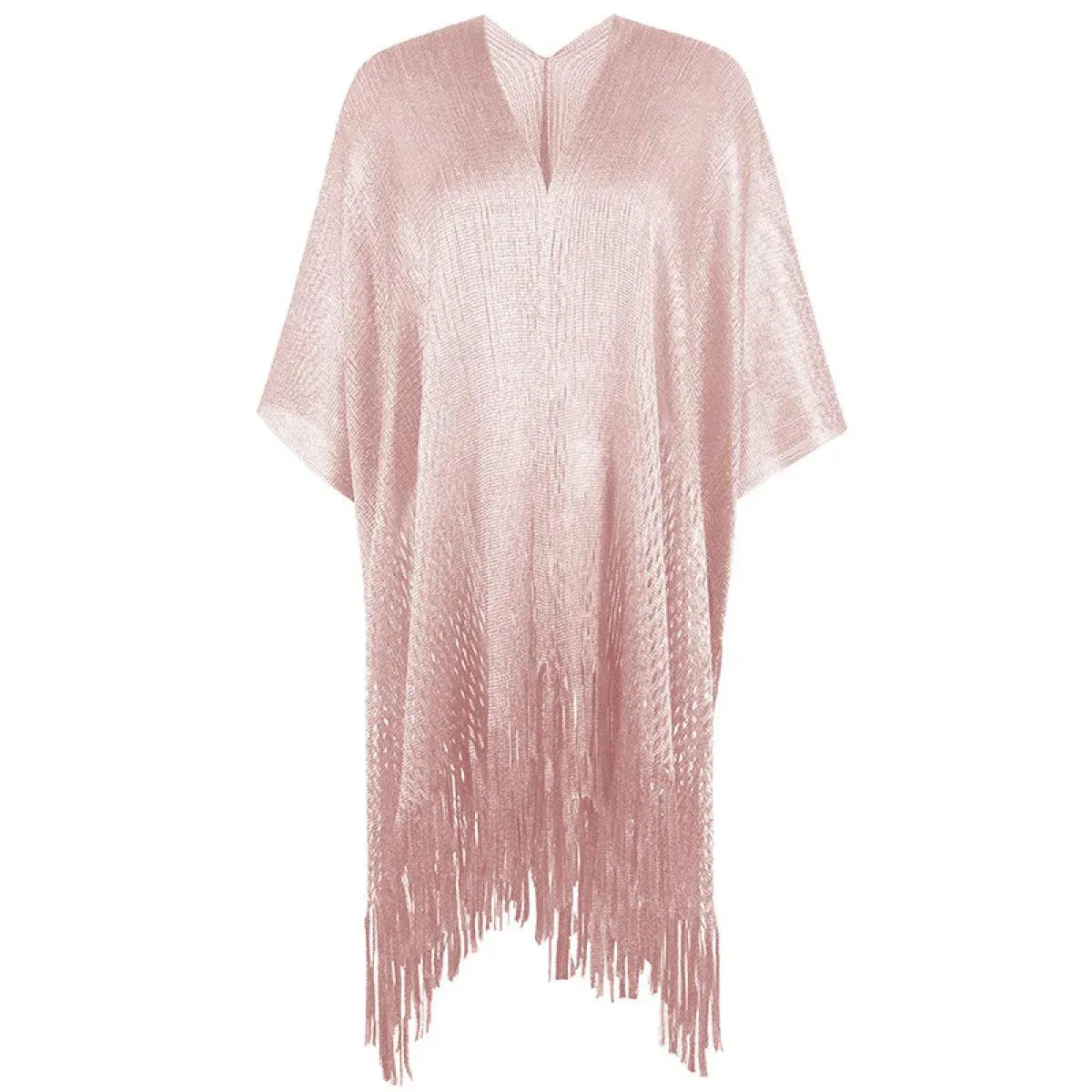 Chic & Stylish: Must-Have Kimono Fringe Cut Out Shawl for Summer