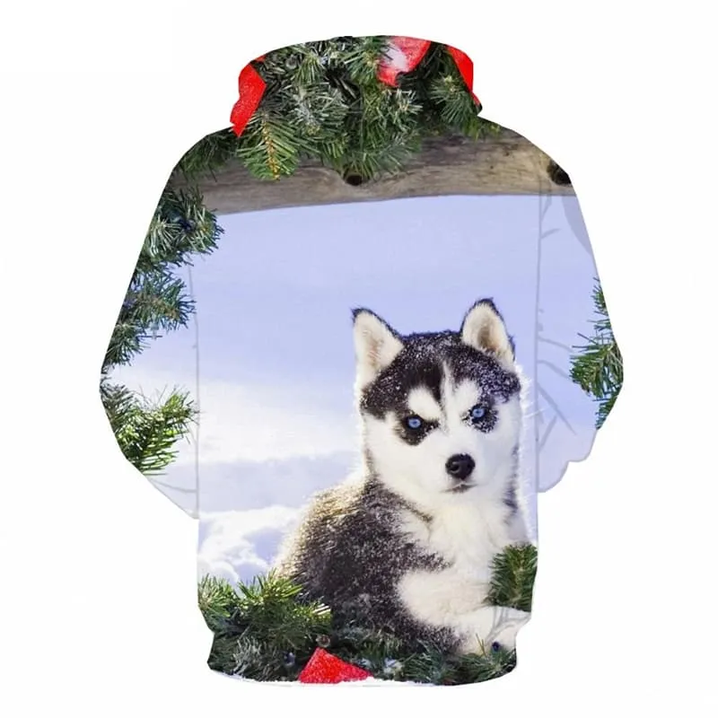 Christmas Hoodie Men Animal Sweatshirt Printed Dog 3d Printed Harajuku Hooded Casual New Year Hoodie Print