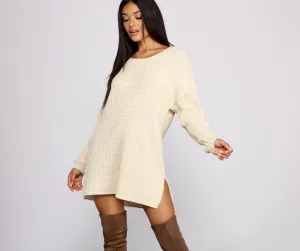 Cozy Knit Long Sleeve Tunic