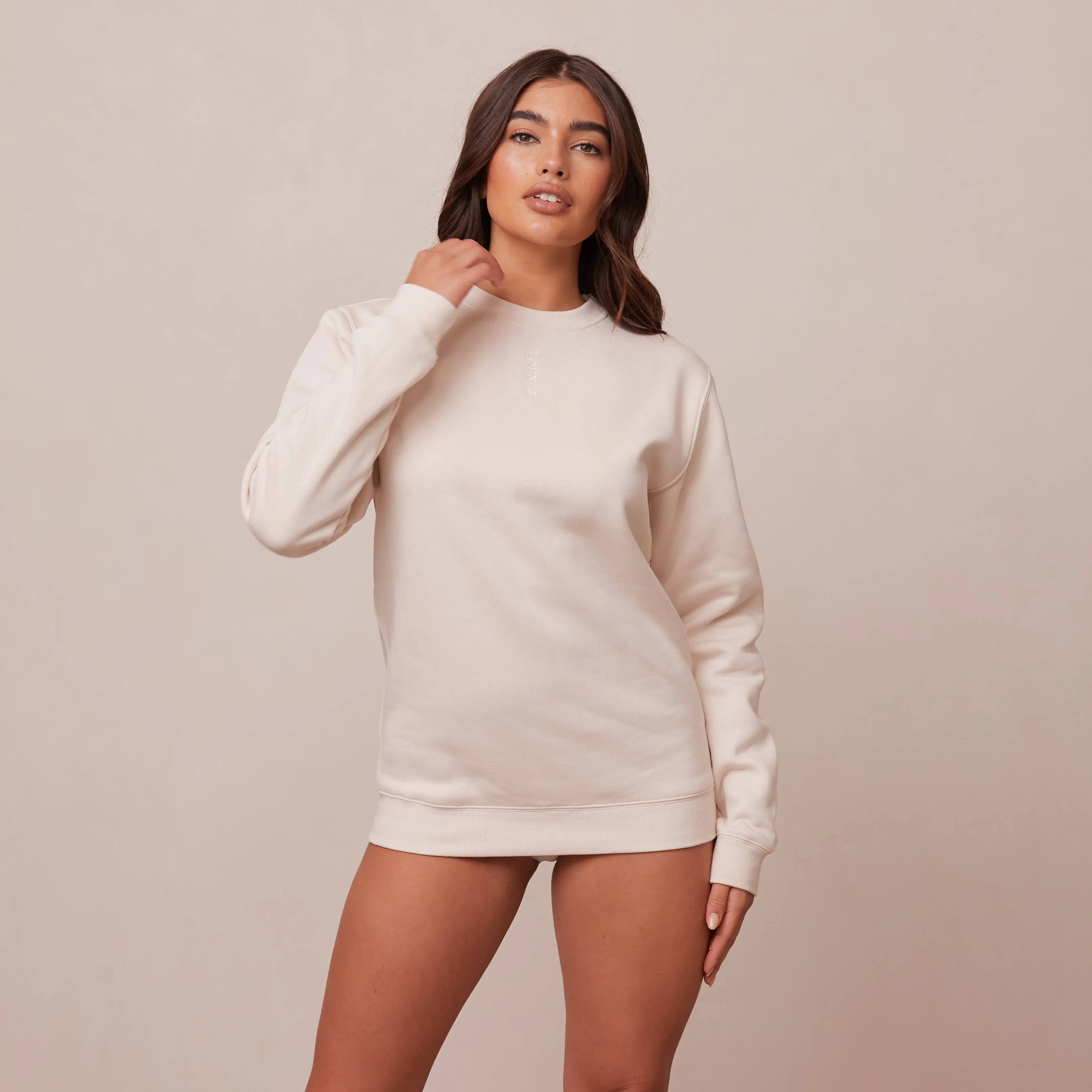 Crew Neck Jumper - Cream