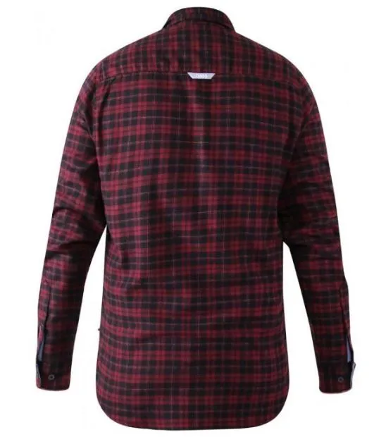 Duke X-Tall Holton Red/Black Check Shirt Red