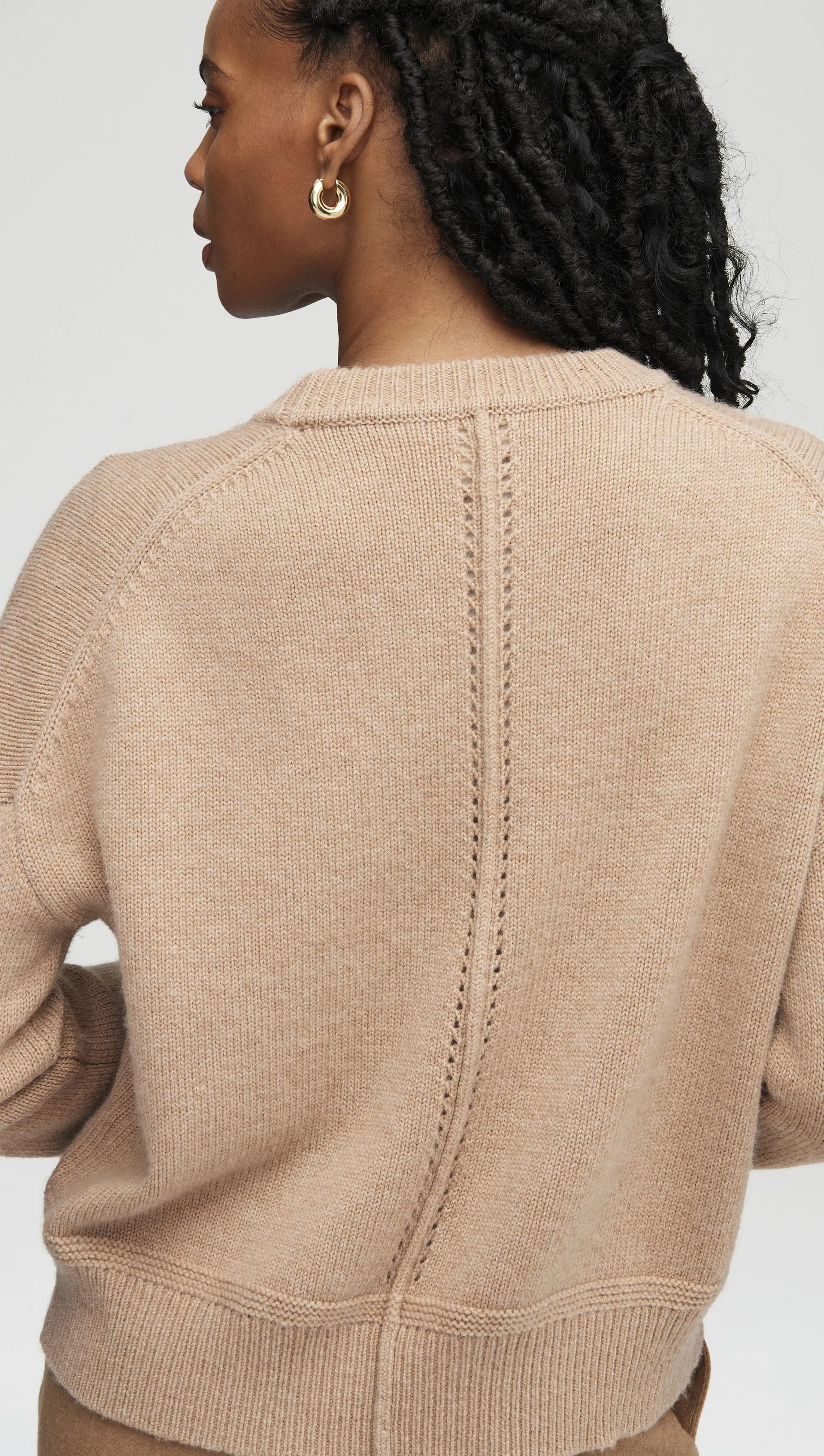 Everyday Boxy Crew in Wool-Cashmere | Camel