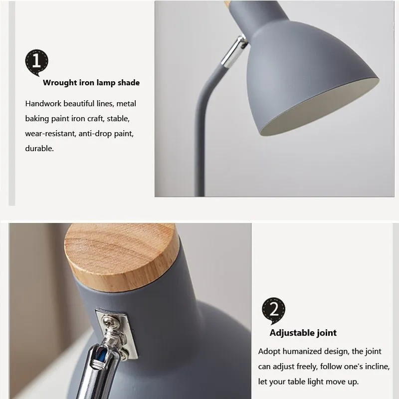 Flexible Wooden Table Lamp