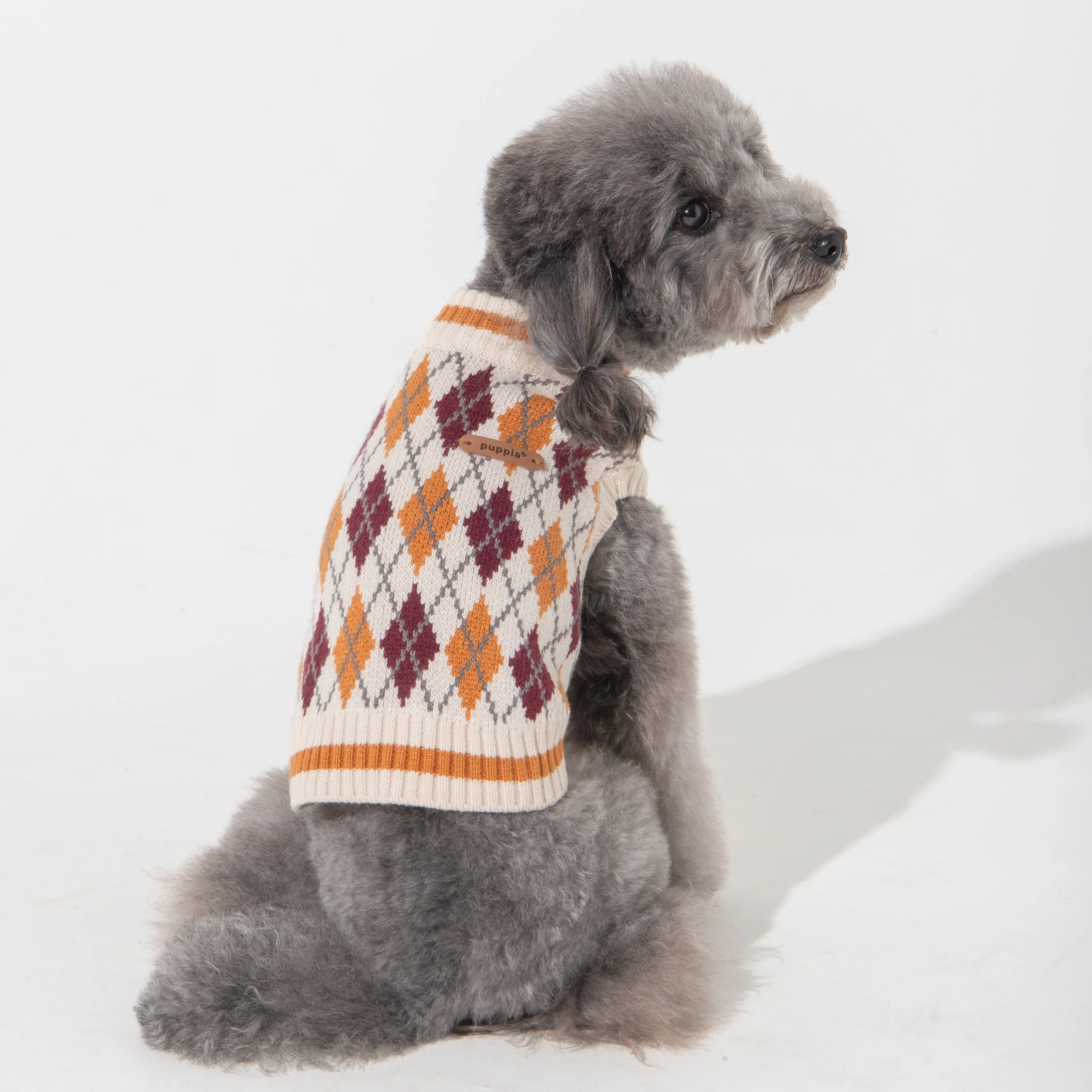 gizmo argyle sweater - ivory - one large left!