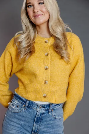 Halton Cardigan in Mustard