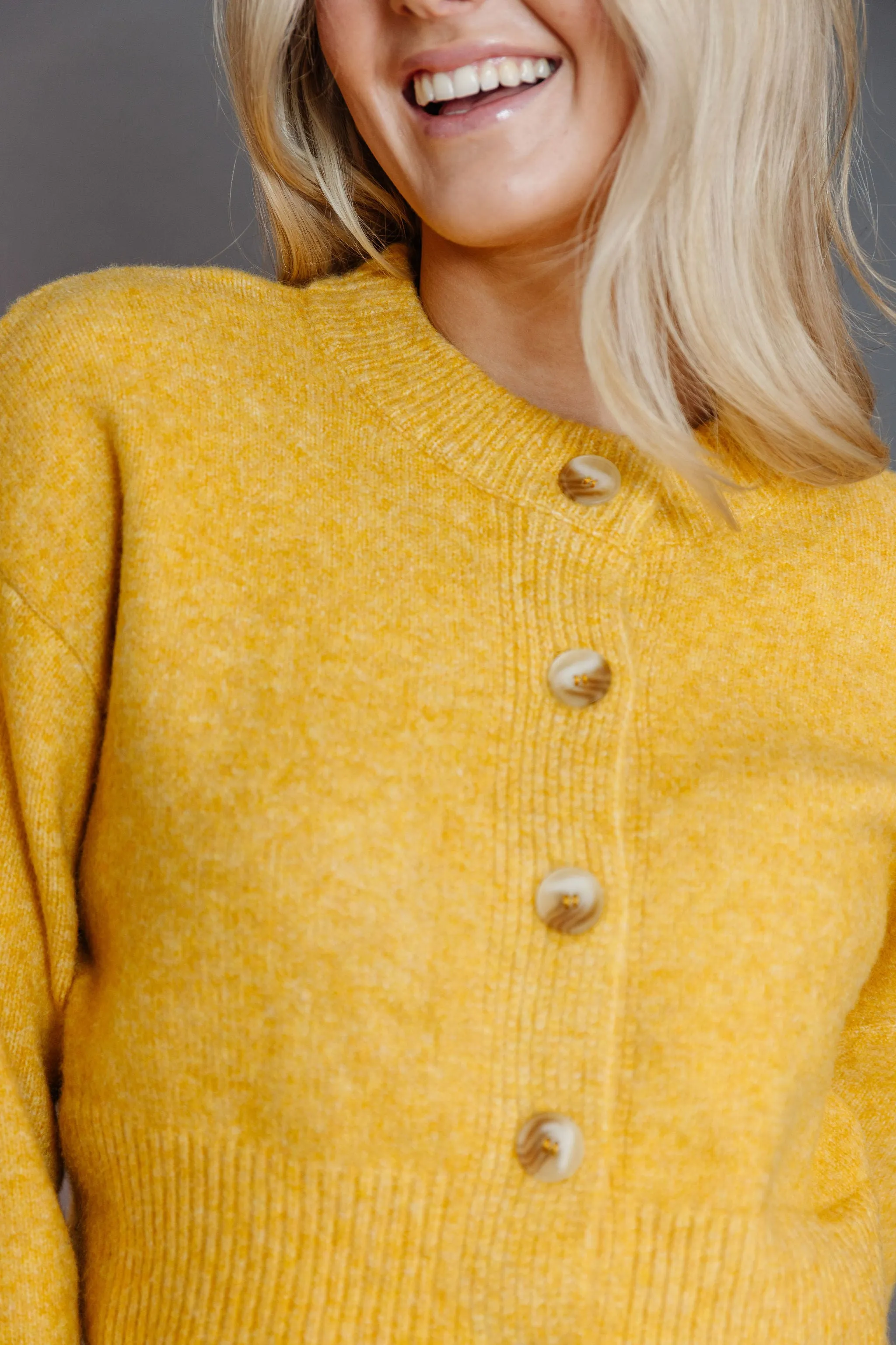 Halton Cardigan in Mustard