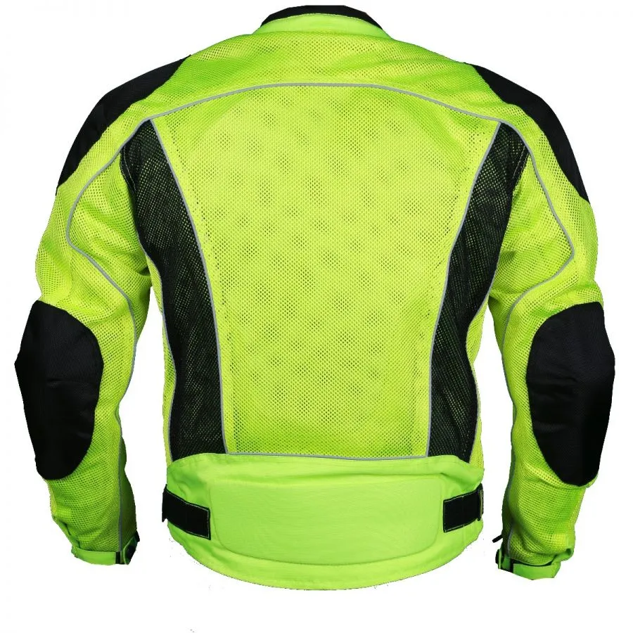 Hi Viz Green Summer Joy Motorcycle Mesh Jacket