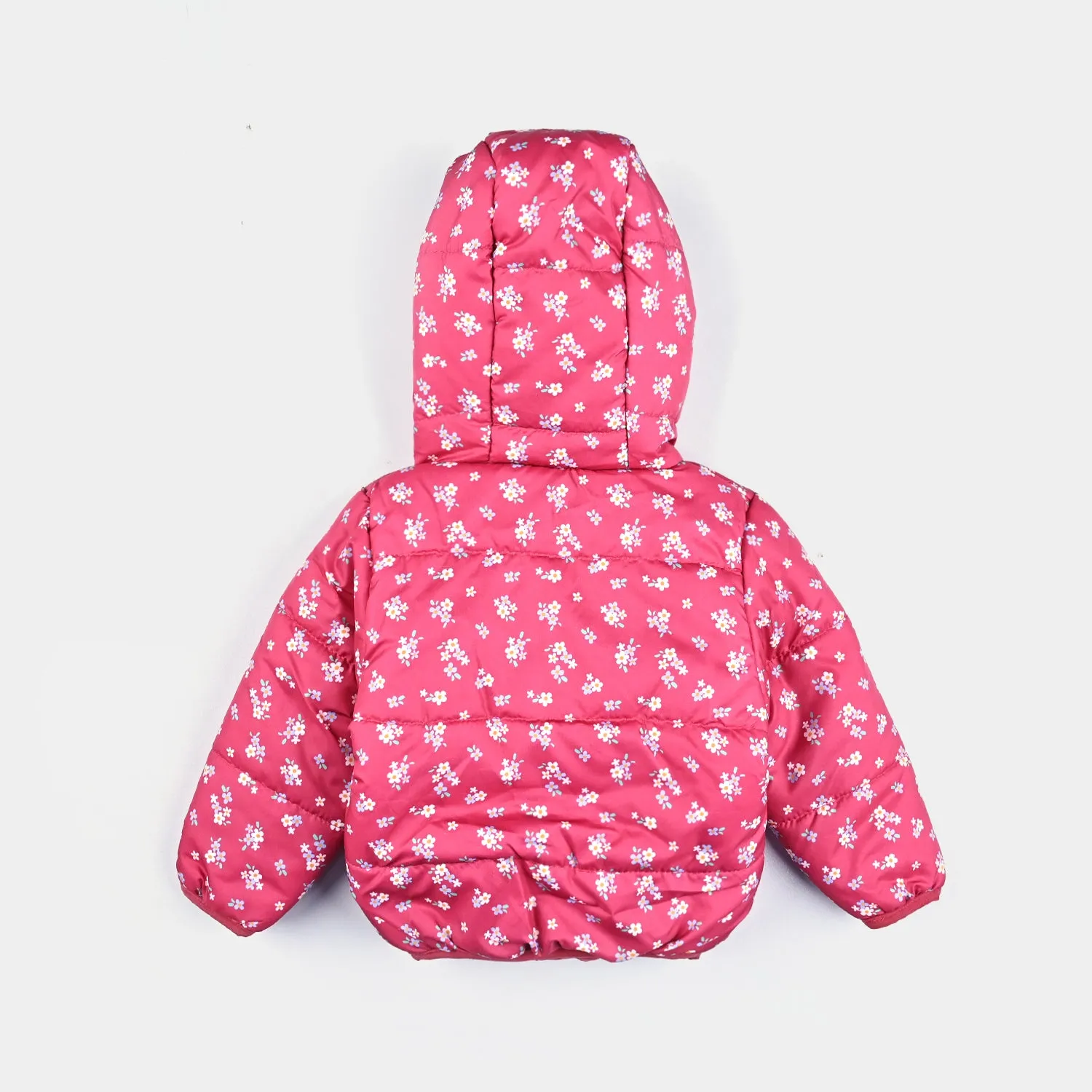 Infant Girls Mix taffeta Quilted Jacket Floral-Printed