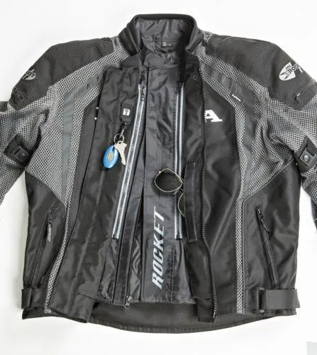 Joe Rocket Honda VFR Men's Black/Gunmetal Mesh Jacket