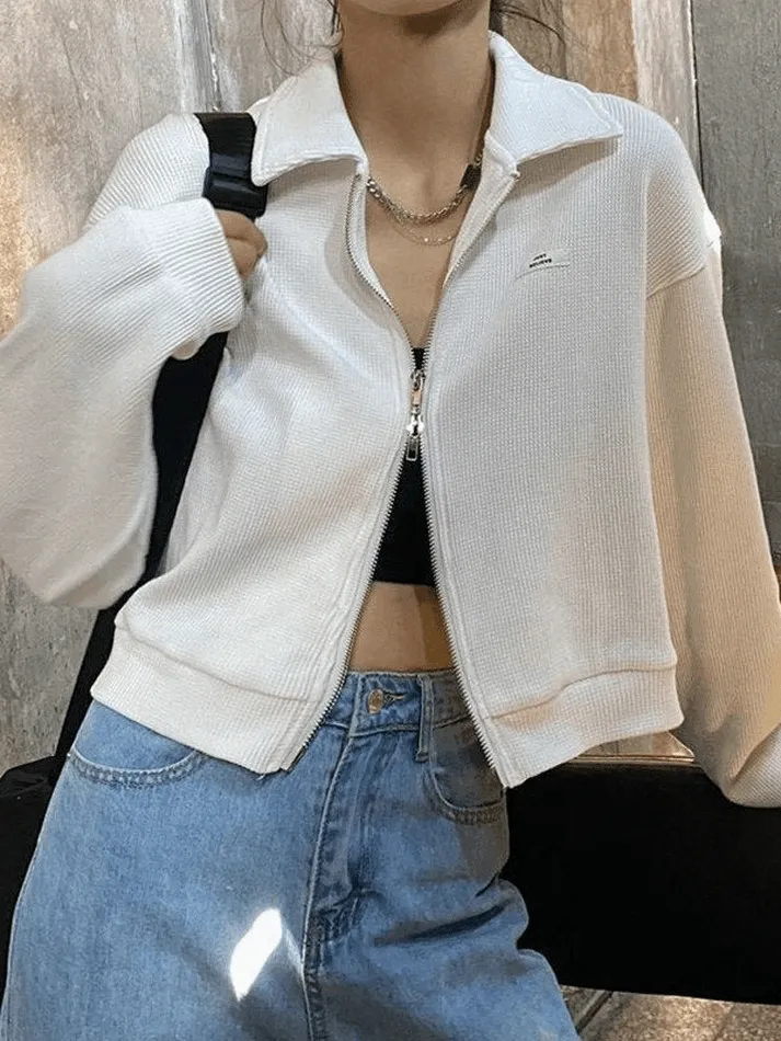 Joskaa Cropped Zip-Up Jacket