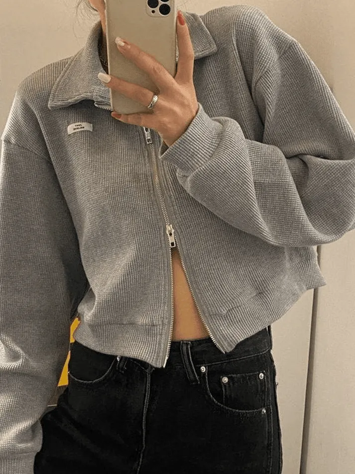 Joskaa Cropped Zip-Up Jacket