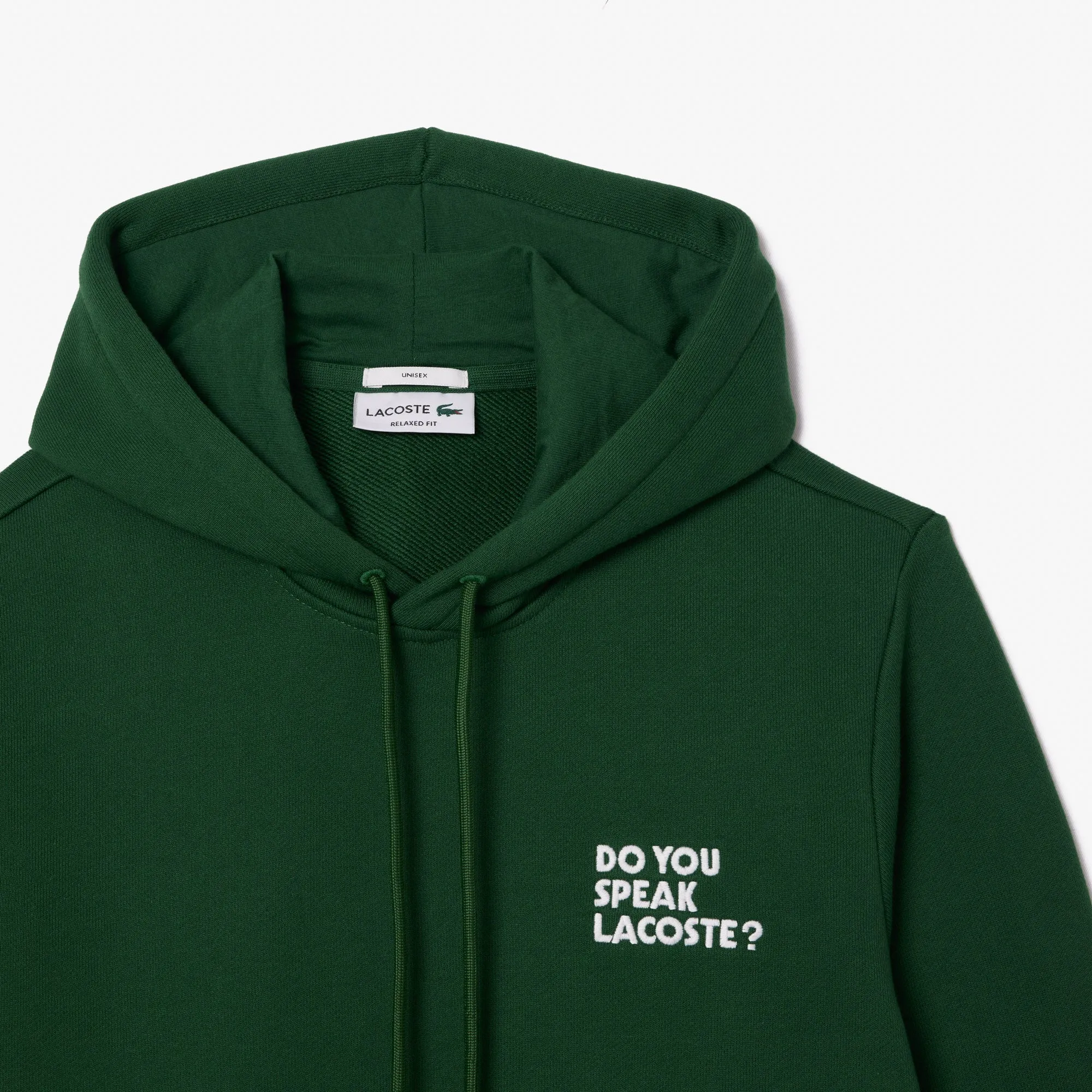 Lacoste Unisex Relaxed Fit Slogan Hoodie