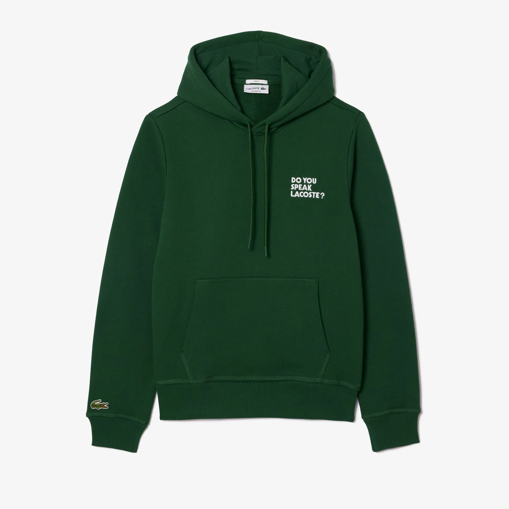 Lacoste Unisex Relaxed Fit Slogan Hoodie