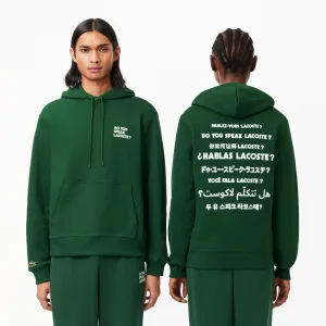 Lacoste Unisex Relaxed Fit Slogan Hoodie