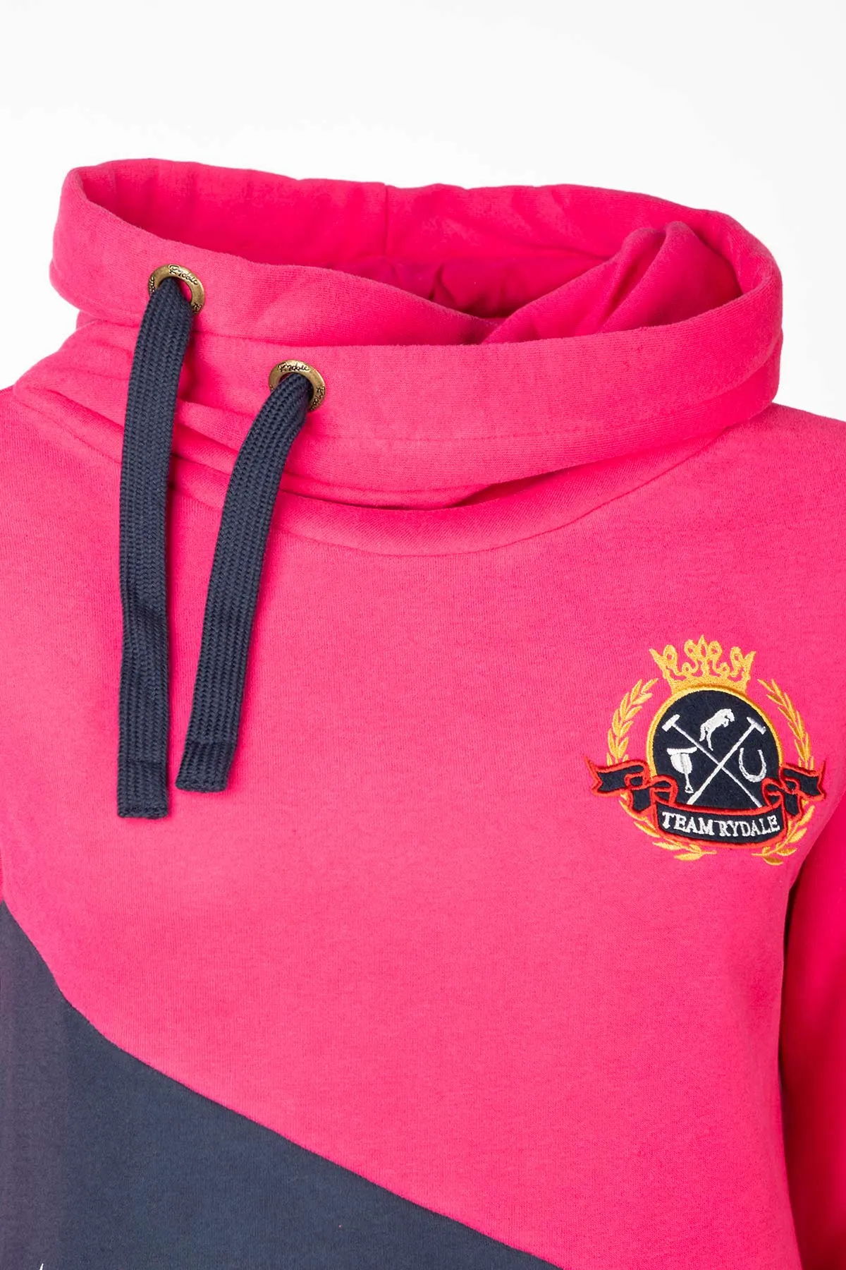 Ladies Diagonal Cross Neck Hoody