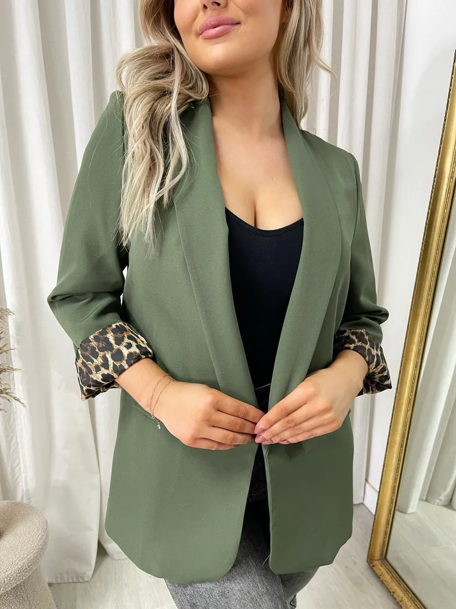 Leopard Print Blazer Jacket