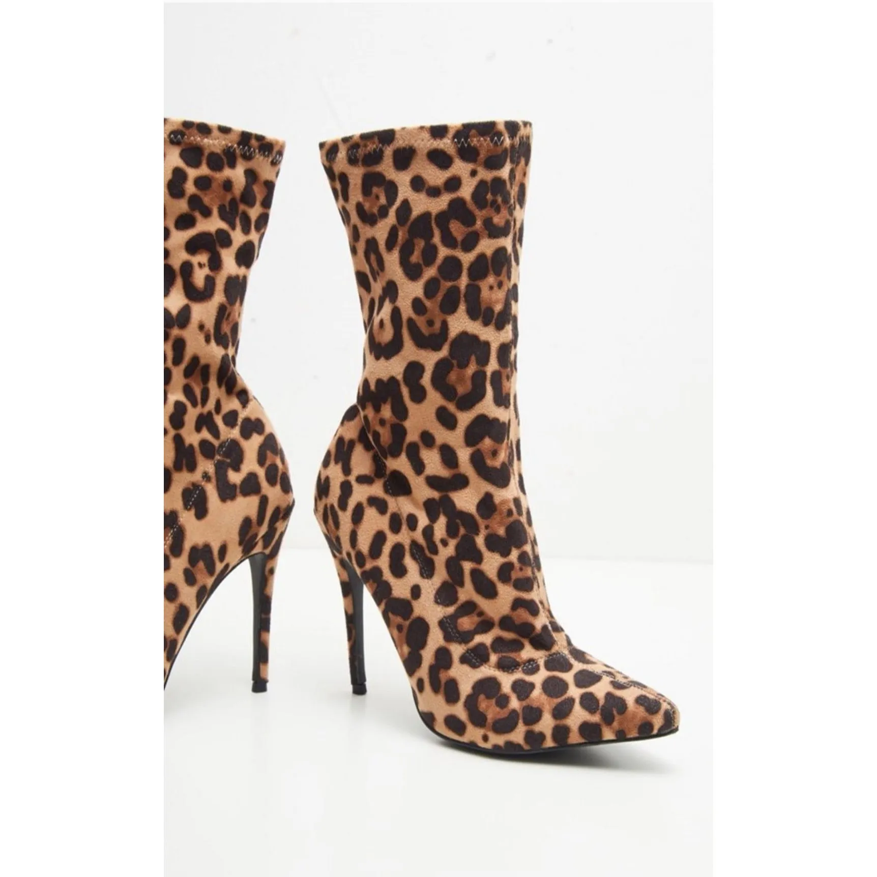 Leopard print boots