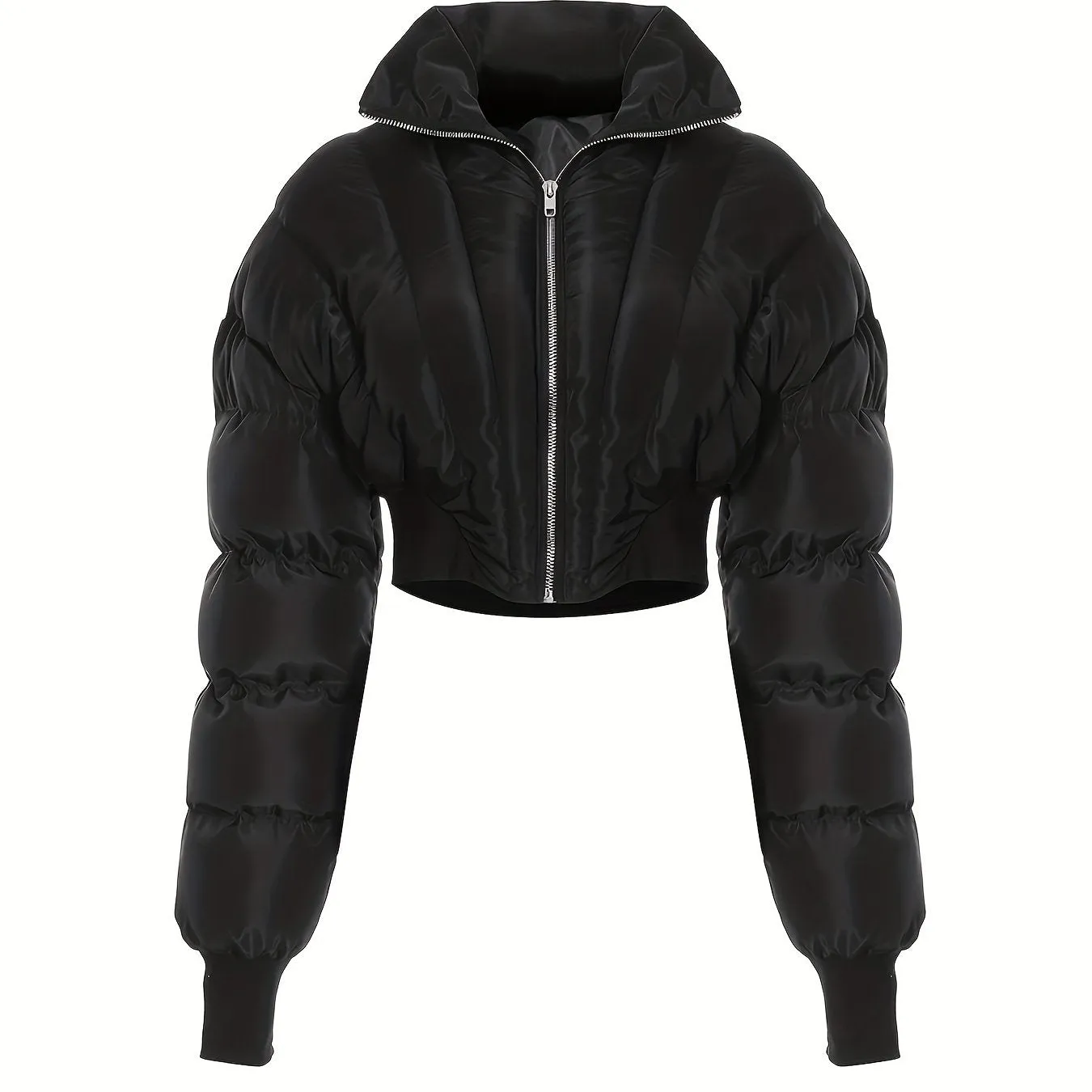 Long Sleeve  Zip Up Warm Winter Women  Jacket