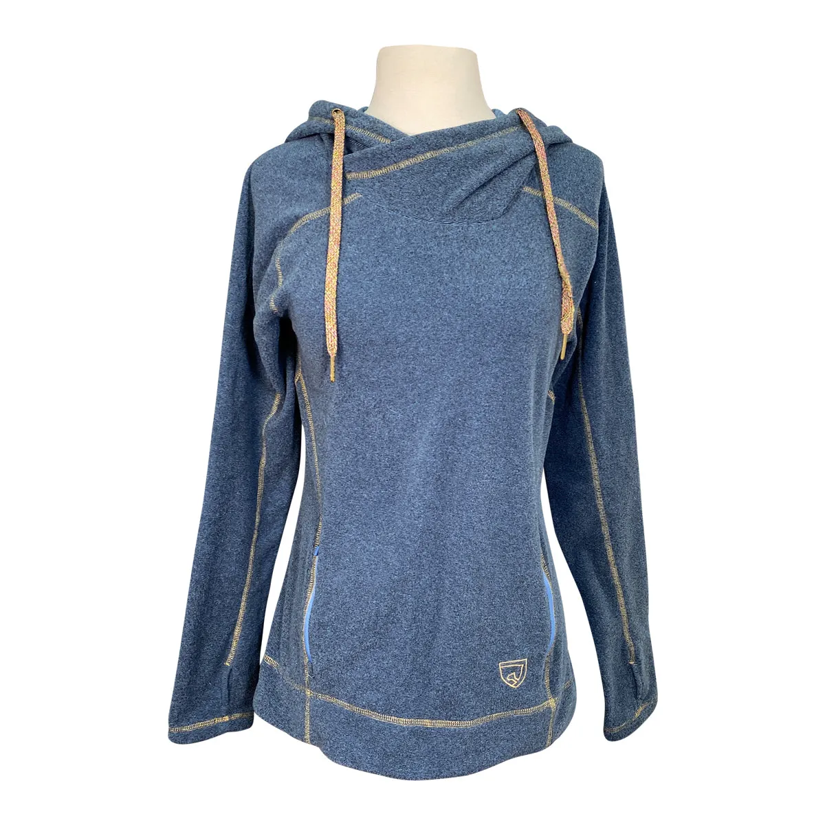 Noble Equestrian Hooded Fleece Sweater in Navy - Women's XS