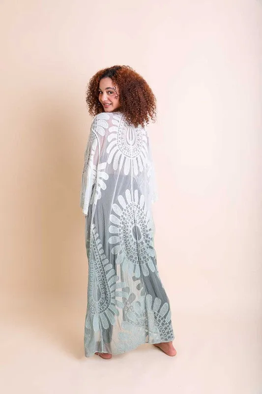 Ombre Bohemian Lace Kimono available in multiple colors