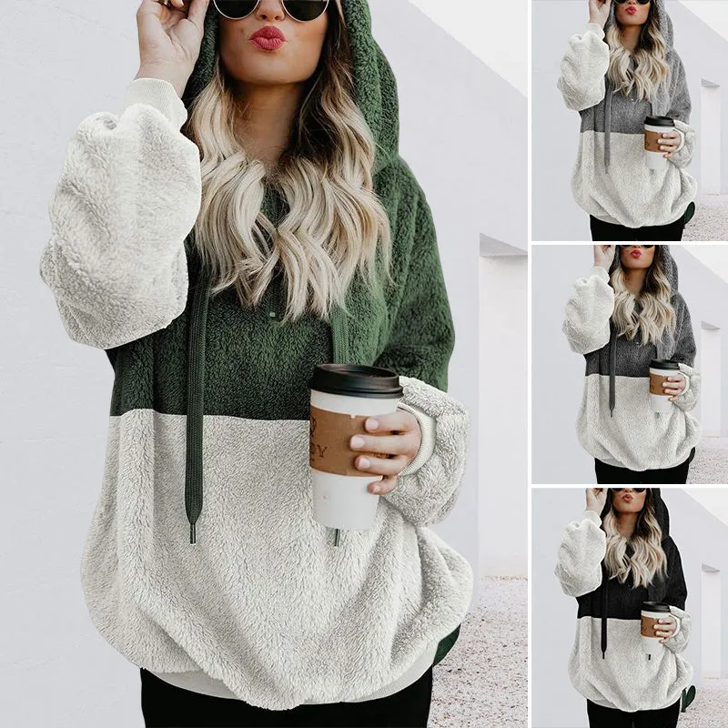 Panelled Hooded Sweater