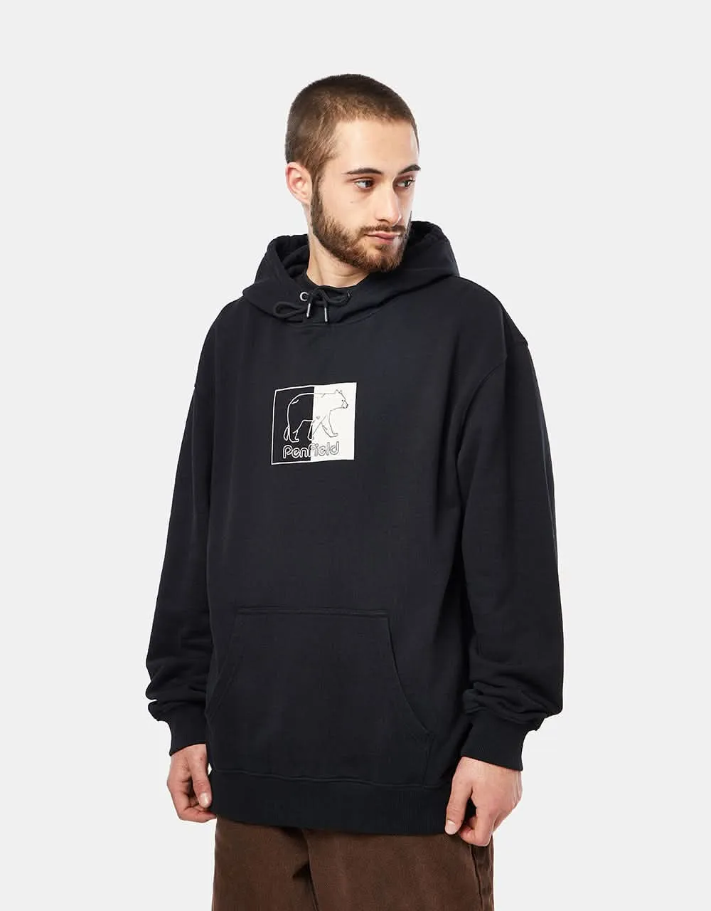 Penfield Inverted Bear Pullover Hoodie - Black