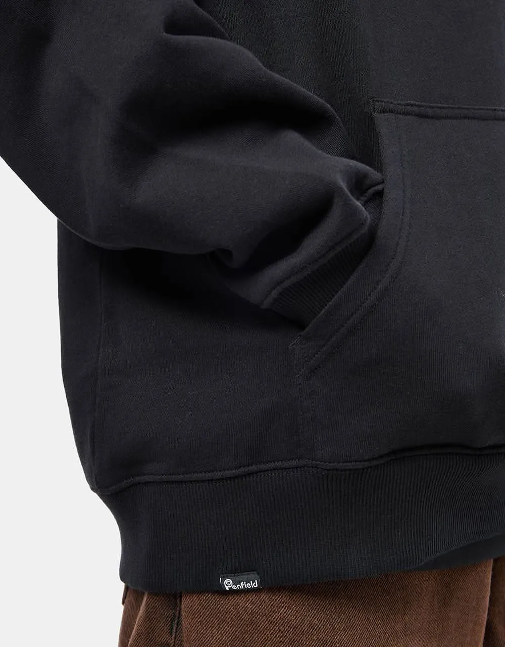 Penfield Inverted Bear Pullover Hoodie - Black