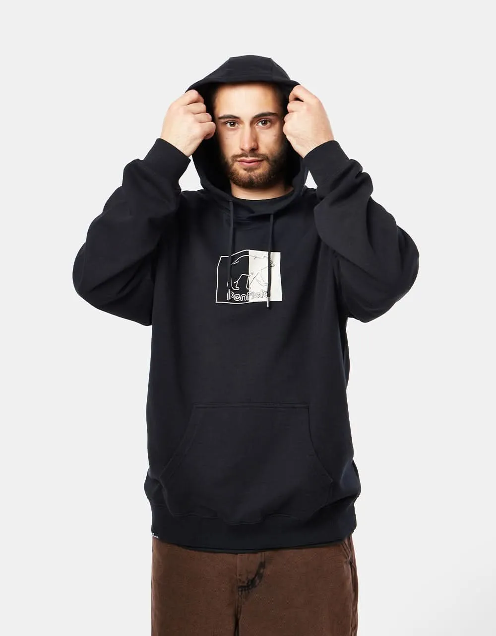 Penfield Inverted Bear Pullover Hoodie - Black