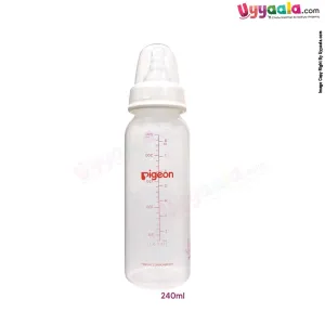 PIGEON Feeding Bottle Narrow Neck Round Base Flexible 4 m age - 240ml