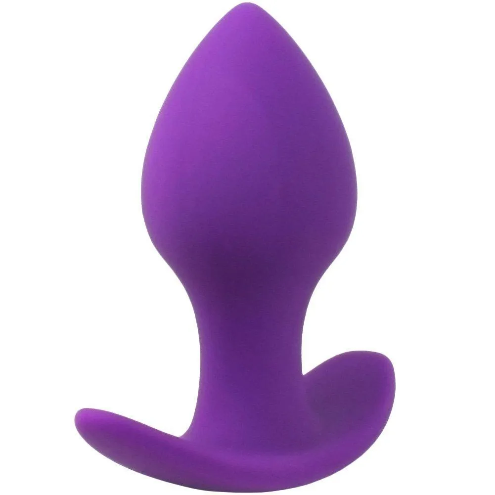 Purple Silicone Anal Plug - Flexible Neck!