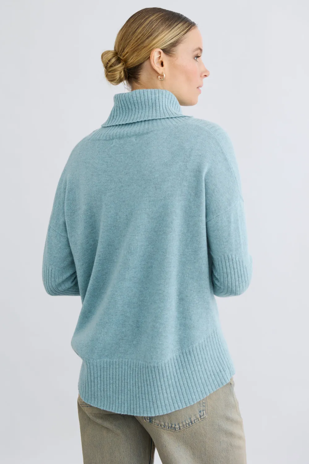 Ribbed Roll Neck Sweater