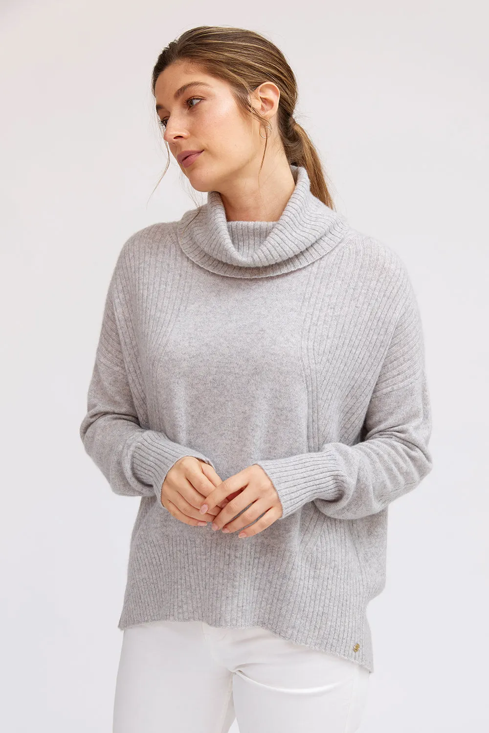 Ribbed Roll Neck Sweater