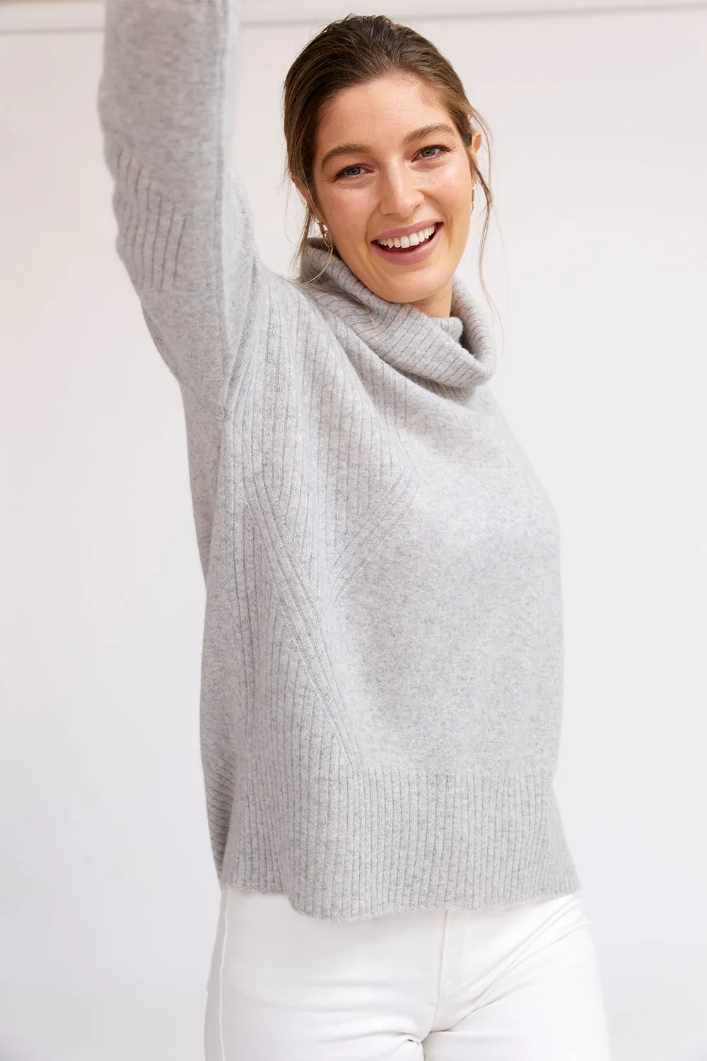 Ribbed Roll Neck Sweater