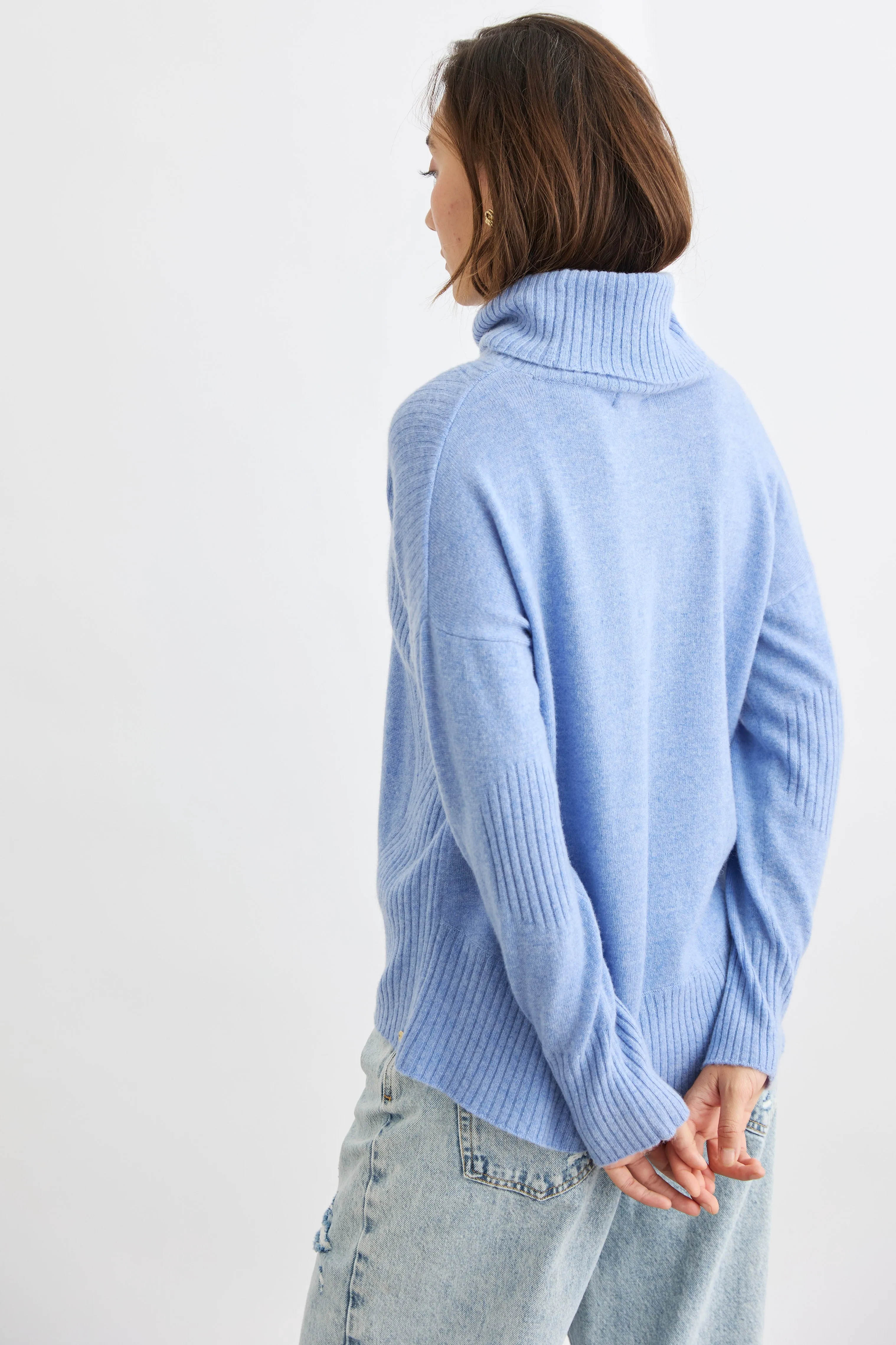 Ribbed Roll Neck Sweater