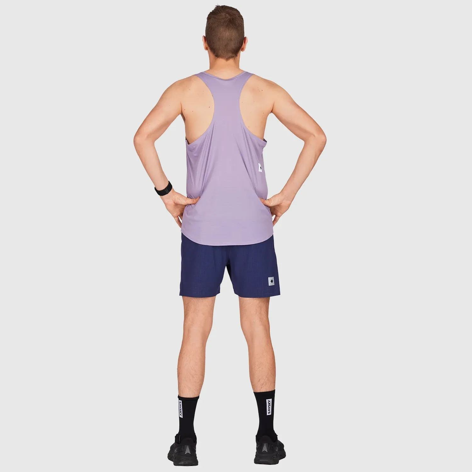 SAYSKY Men's Logo Flow Singlet Purple