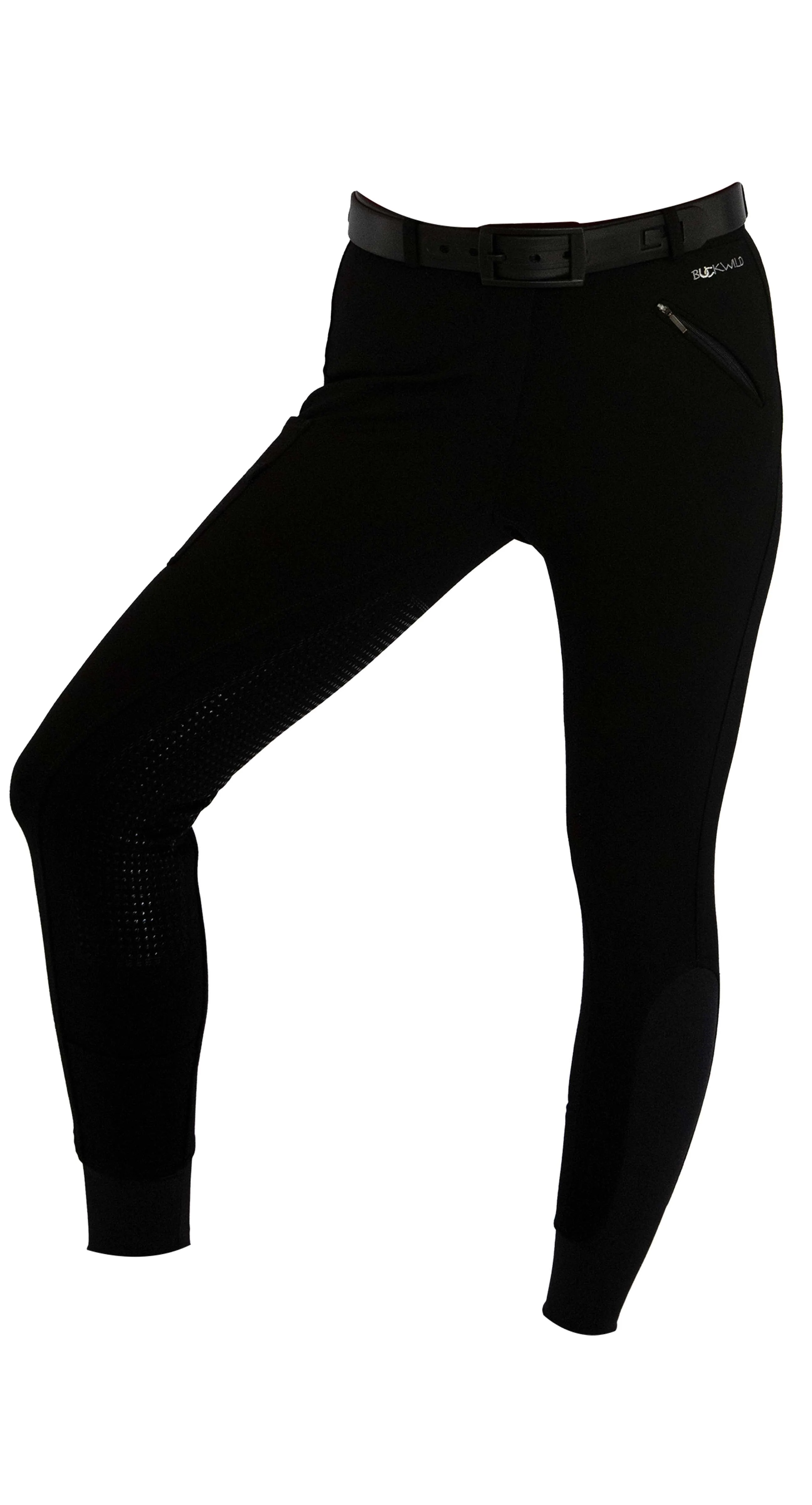 Signature Mid-Waist Winter Breech | Black   Black | Side Pocket